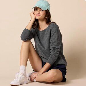 New Amazon Basic Dark Grey Cozy Tunic Pullover Sweatshirt